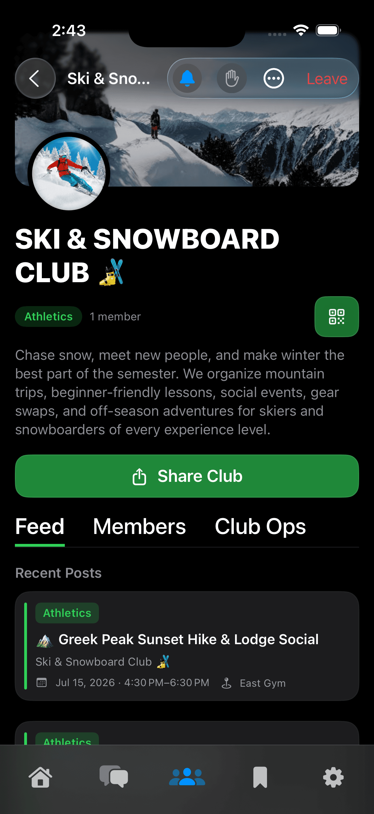 Parletto club page